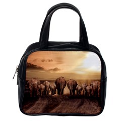 Elephant Dust Road Africa Savannah Classic Handbag (one Side)