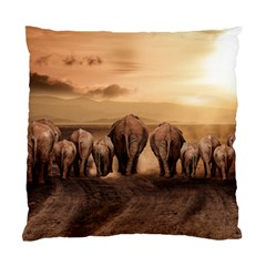 Elephant Dust Road Africa Savannah Standard Cushion Case (two Sides)