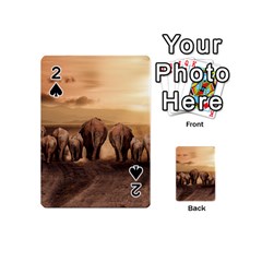 Elephant Dust Road Africa Savannah Playing Cards Double Sided (mini)