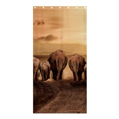 Elephant Dust Road Africa Savannah Shower Curtain 36  X 72  (stall) 