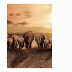 Elephant Dust Road Africa Savannah Small Garden Flag (two Sides) by HermanTelo