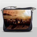 Elephant Dust Road Africa Savannah Messenger Bag Front