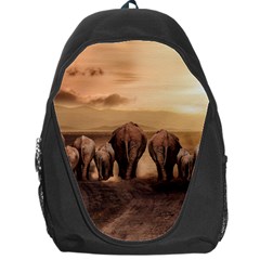 Elephant Dust Road Africa Savannah Backpack Bag by HermanTelo