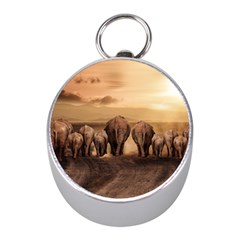 Elephant Dust Road Africa Savannah Mini Silver Compasses