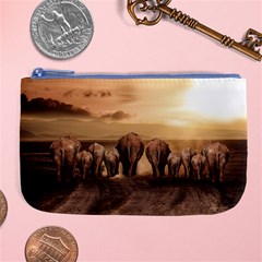 Elephant Dust Road Africa Savannah Large Coin Purse