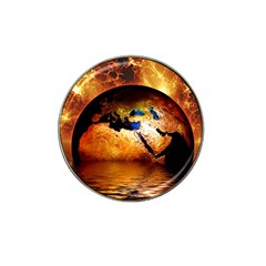 Earth Globe Water Fire Flame Hat Clip Ball Marker