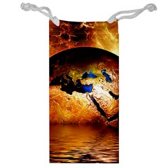 Earth Globe Water Fire Flame Jewelry Bag