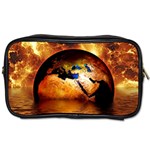 Earth Globe Water Fire Flame Toiletries Bag (Two Sides) Front