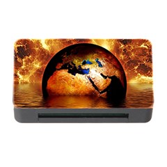 Earth Globe Water Fire Flame Memory Card Reader With Cf