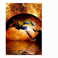 Earth Globe Water Fire Flame Small Garden Flag (two Sides) by HermanTelo