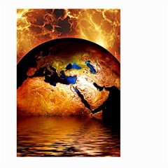 Earth Globe Water Fire Flame Large Garden Flag (two Sides)