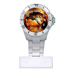 Earth Globe Water Fire Flame Plastic Nurses Watch by HermanTelo