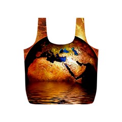 Earth Globe Water Fire Flame Full Print Recycle Bag (s) by HermanTelo