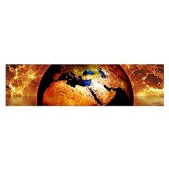 Earth Globe Water Fire Flame Satin Scarf (oblong) by HermanTelo