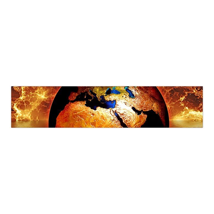 Earth Globe Water Fire Flame Velvet Scrunchie