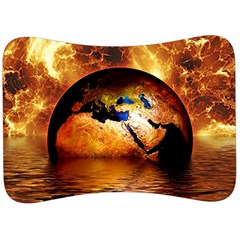 Earth Globe Water Fire Flame Velour Seat Head Rest Cushion by HermanTelo