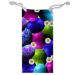 Eggs Happy Easter Jewelry Bag