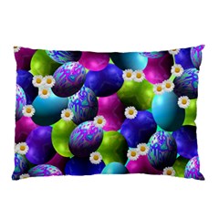 Eggs Happy Easter Pillow Case by HermanTelo