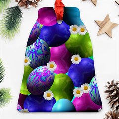 Eggs Happy Easter Bell Ornament (two Sides)