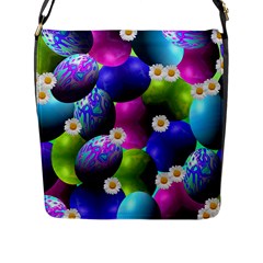 Eggs Happy Easter Flap Closure Messenger Bag (l)