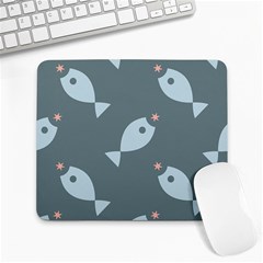 Fish Star Water Pattern Large Mousepads by HermanTelo