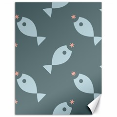 Fish Star Water Pattern Canvas 18  X 24  by HermanTelo