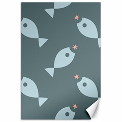 Fish Star Water Pattern Canvas 20  X 30  by HermanTelo