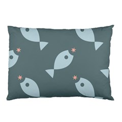 Fish Star Water Pattern Pillow Case by HermanTelo