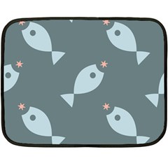 Fish Star Water Pattern Double Sided Fleece Blanket (mini)  by HermanTelo