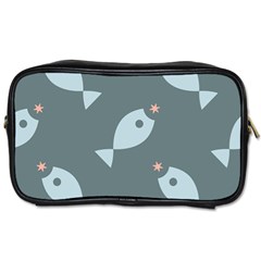 Fish Star Water Pattern Toiletries Bag (one Side)