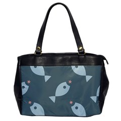 Fish Star Water Pattern Oversize Office Handbag