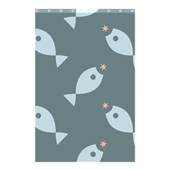 Fish Star Water Pattern Shower Curtain 48  X 72  (small)  by HermanTelo