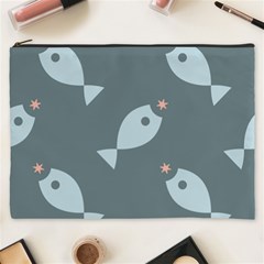 Fish Star Water Pattern Cosmetic Bag (xxxl)