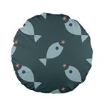 Fish Star Water Pattern Standard 15  Premium Round Cushions Front