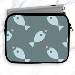 Fish Star Water Pattern Apple Ipad 2/3/4 Zipper Cases by HermanTelo