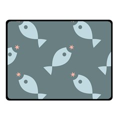 Fish Star Water Pattern Double Sided Fleece Blanket (small)  by HermanTelo