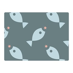 Fish Star Water Pattern Double Sided Flano Blanket (mini) 