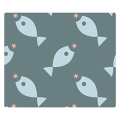 Fish Star Water Pattern Double Sided Flano Blanket (small)  by HermanTelo