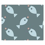 Fish Star Water Pattern Double Sided Flano Blanket (Small)  50 x40  Blanket Back