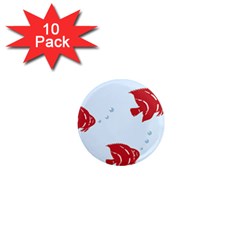 Fish Red Sea Water Swimming 1  Mini Magnet (10 Pack)  by HermanTelo