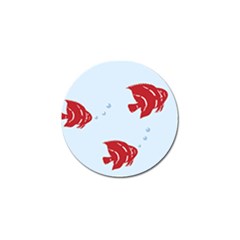 Fish Red Sea Water Swimming Golf Ball Marker (10 Pack)