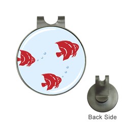 Fish Red Sea Water Swimming Hat Clips With Golf Markers