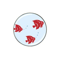 Fish Red Sea Water Swimming Hat Clip Ball Marker (4 Pack)