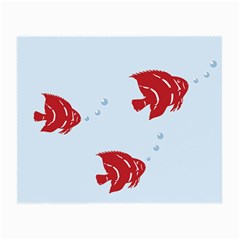 Fish Red Sea Water Swimming Small Glasses Cloth by HermanTelo