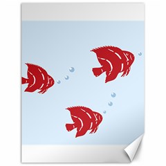 Fish Red Sea Water Swimming Canvas 12  X 16 