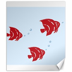 Fish Red Sea Water Swimming Canvas 20  X 24  by HermanTelo