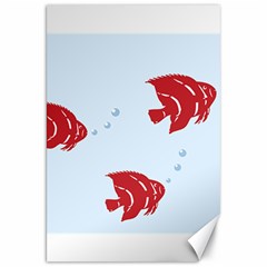 Fish Red Sea Water Swimming Canvas 20  X 30  by HermanTelo