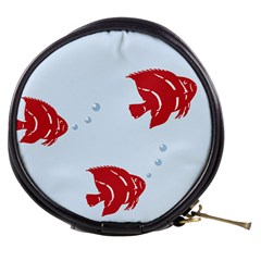 Fish Red Sea Water Swimming Mini Makeup Bag by HermanTelo