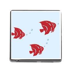 Fish Red Sea Water Swimming Memory Card Reader (square 5 Slot)