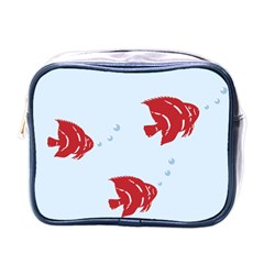 Fish Red Sea Water Swimming Mini Toiletries Bag (one Side) by HermanTelo